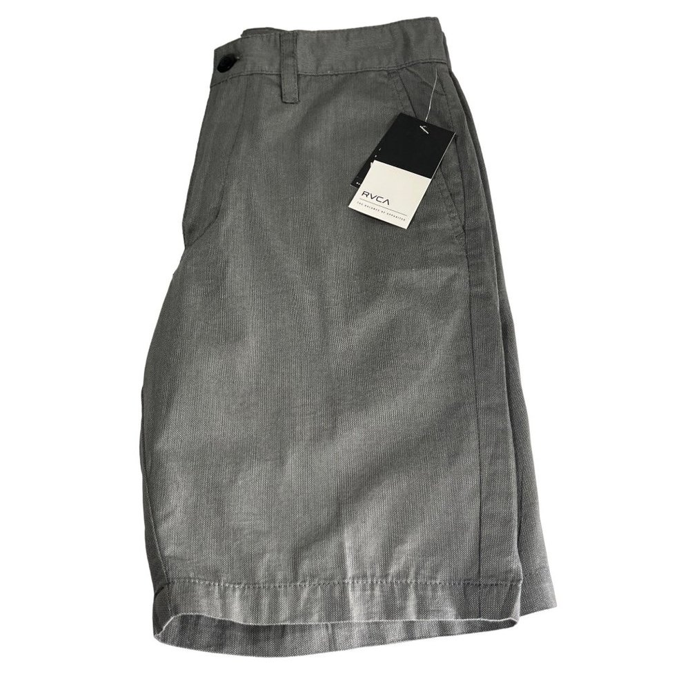 RVCA Shorts Grey Flat Front Cotton Shorts Mens 30” Shorts Preppy Casual Shorts